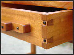 Close-up of drawer construction.